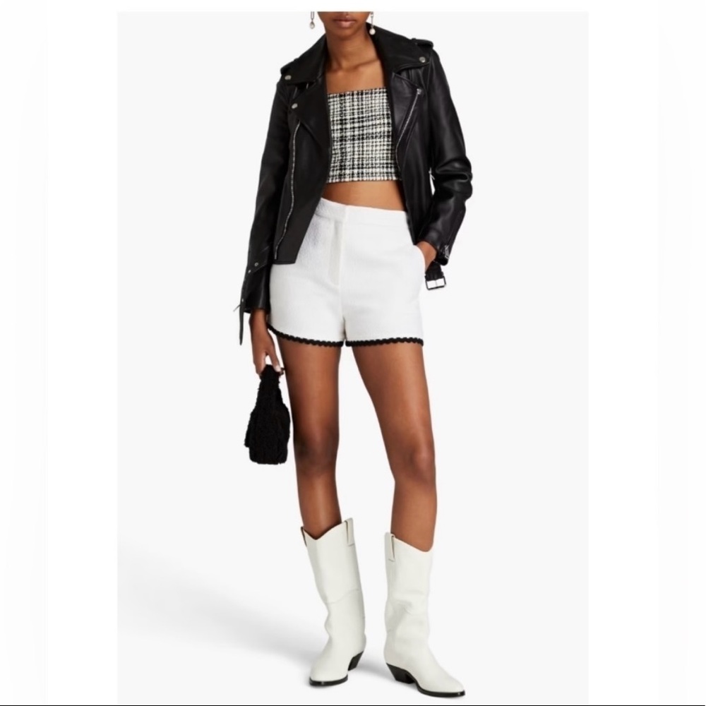 MAJE lamb leather biker jacket